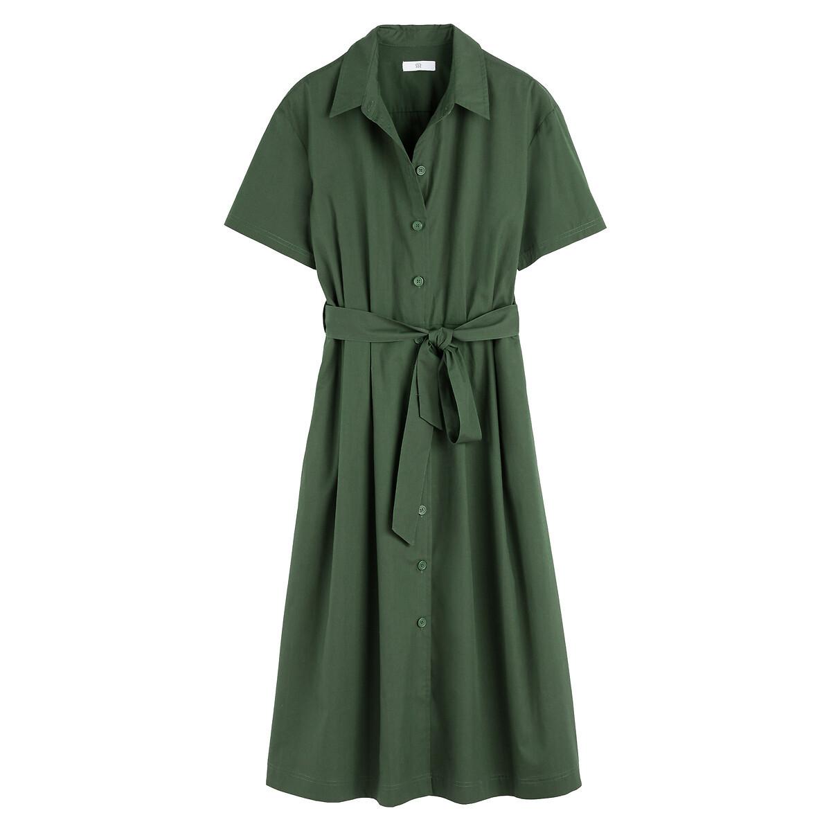 La Redoute Collections Blusenkleid mit Bindegürtel