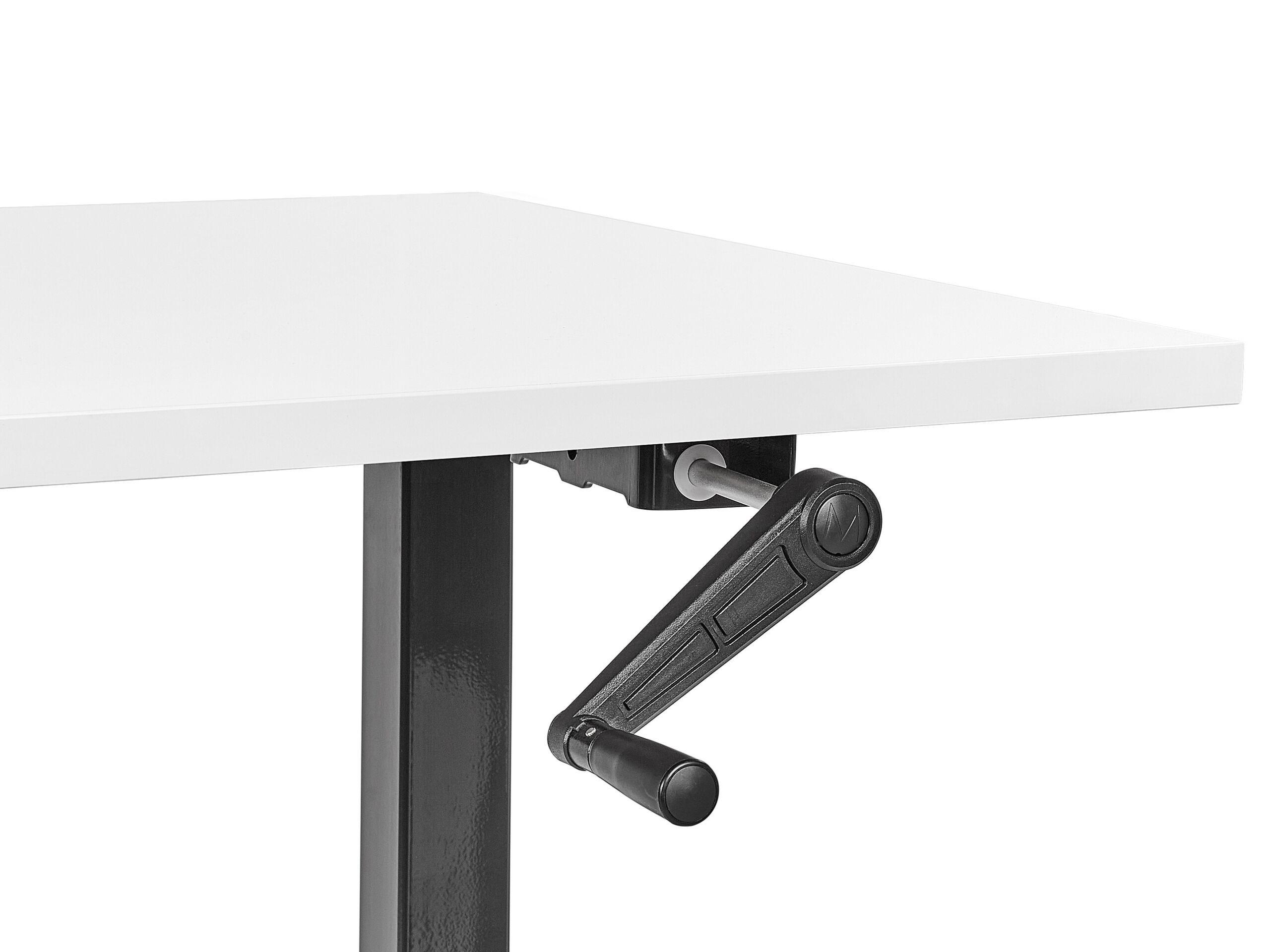 Beliani Schreibtisch manuell höhenverstellbar aus Faserplatte Modern DESTINES