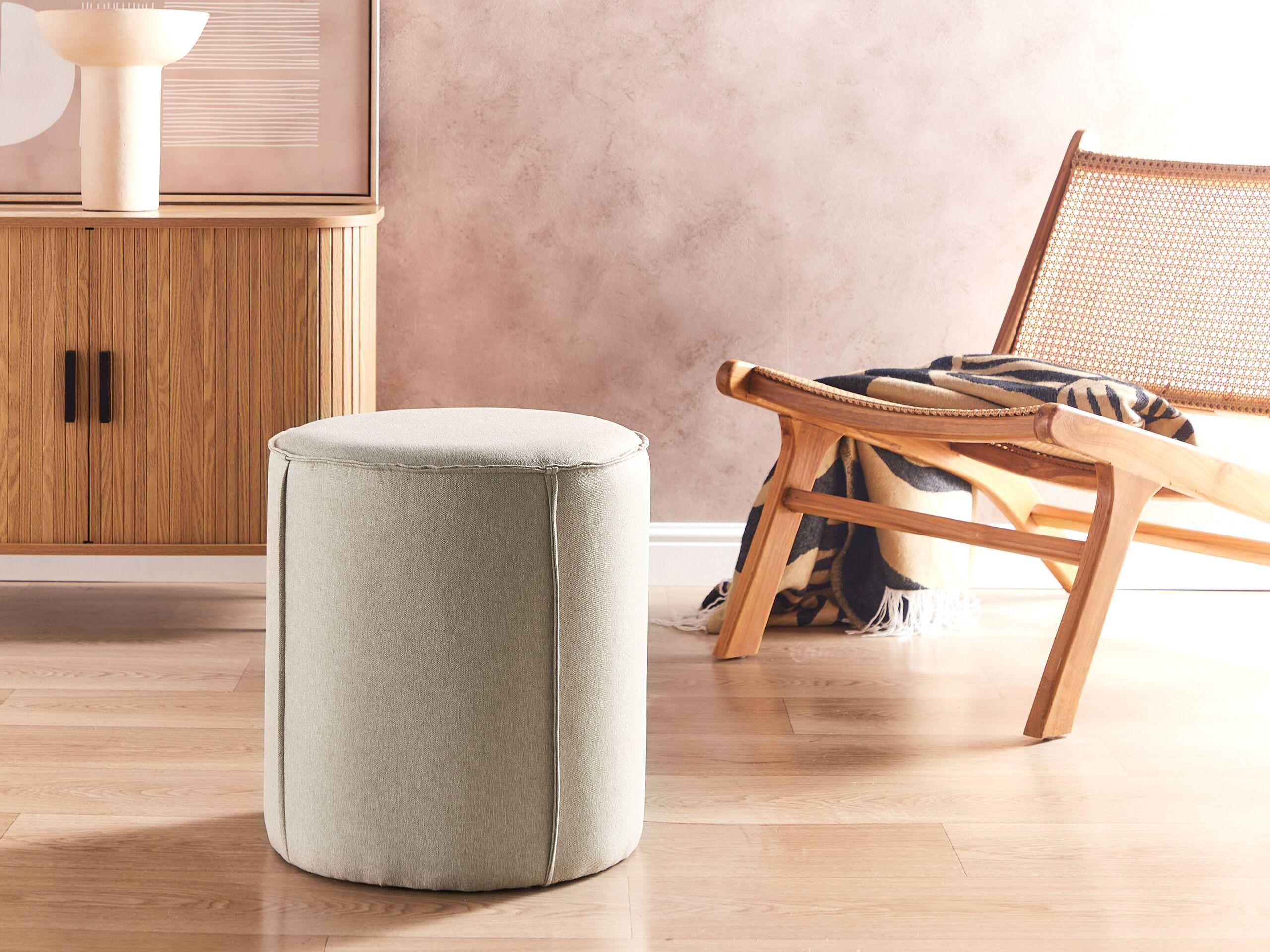 Beliani Pouf aus Kunstleinen Modern SEDONA
