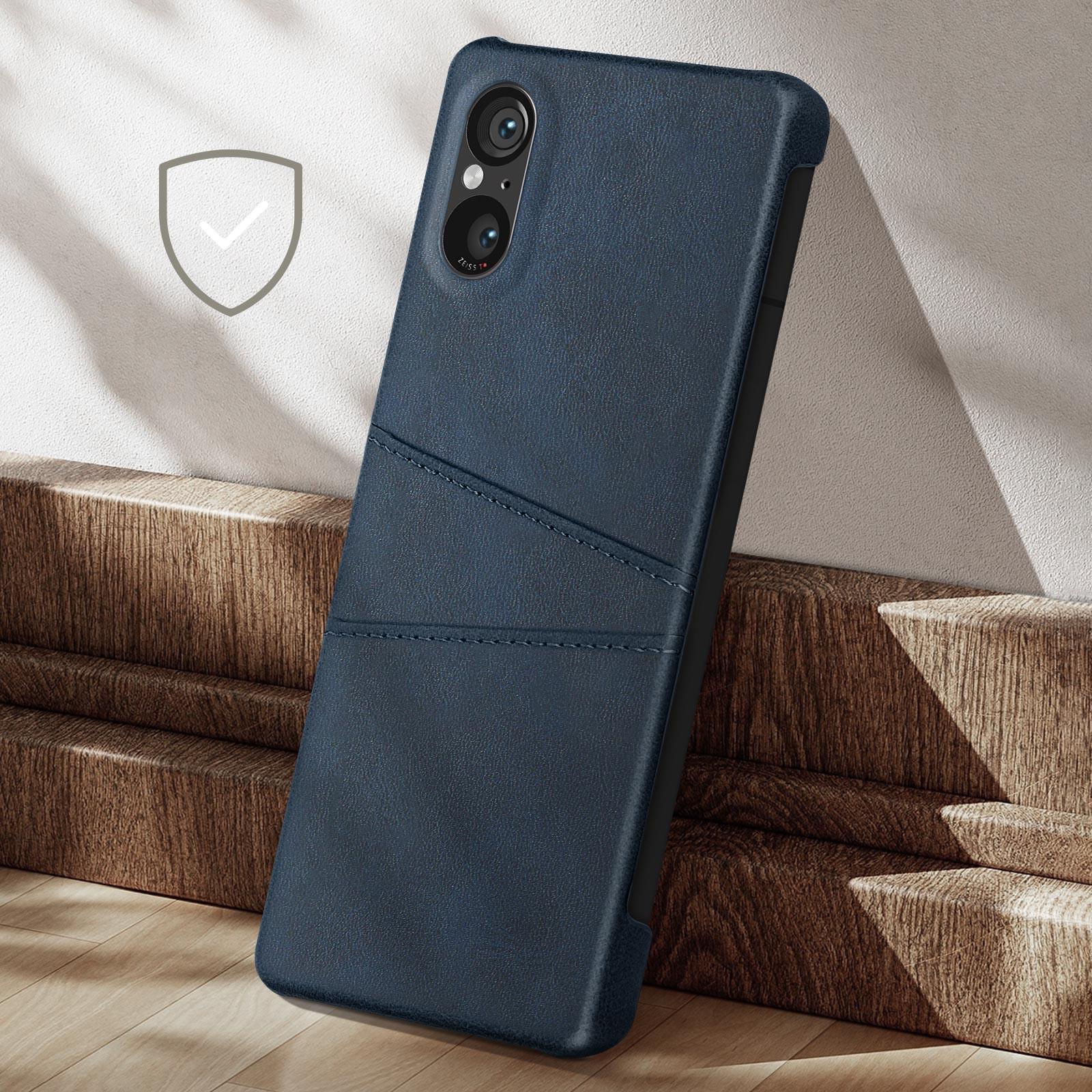 Avizar Sony Xperia 5 V Kartenhülle Blau