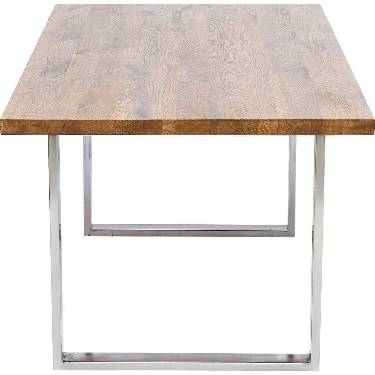 KARE Design Tisch Jackie Eiche Chrom 160x80