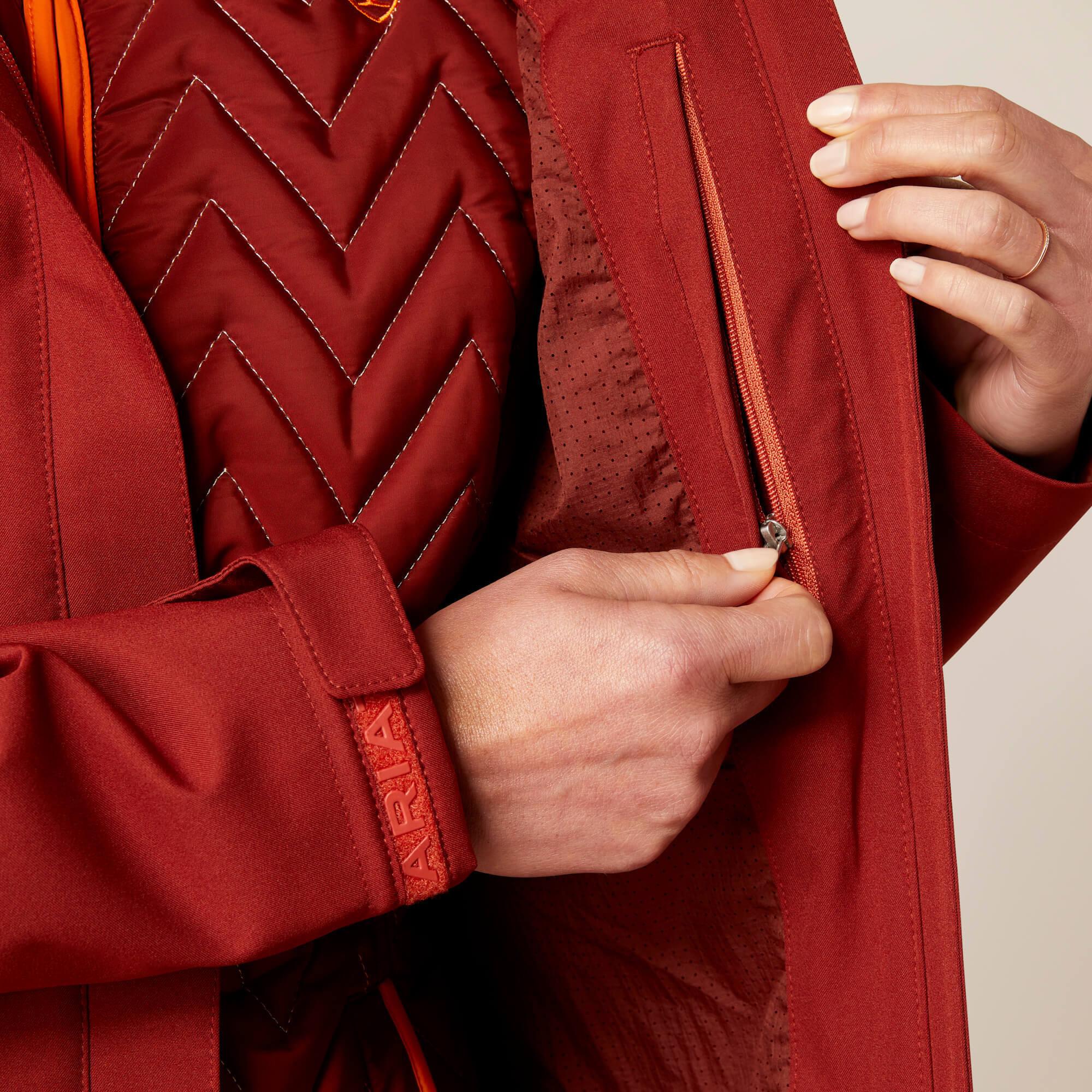 Ariat damen wasserfeste jacke mit kapuze h2o