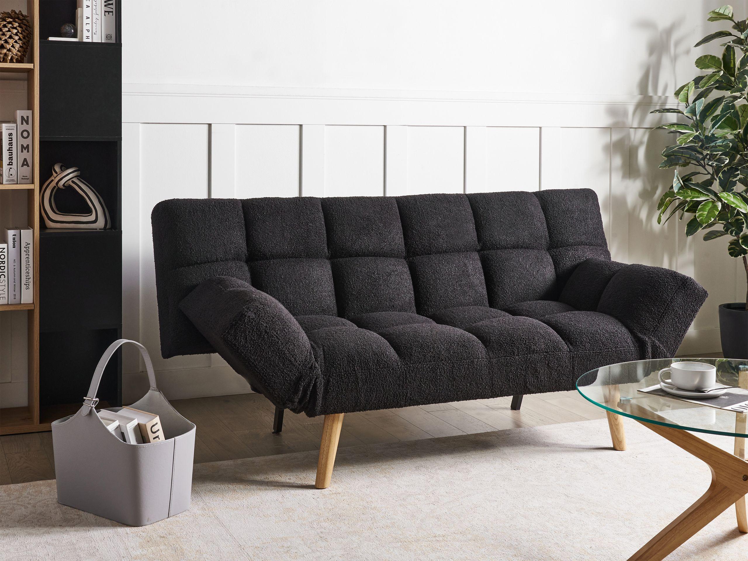 Beliani Schlafsofa aus Bouclé Retro INGARO