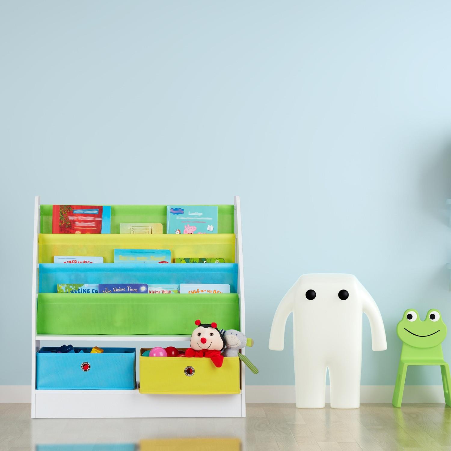 B2X Kinderregal mit 2 Schubladen & 3 Hängefächern