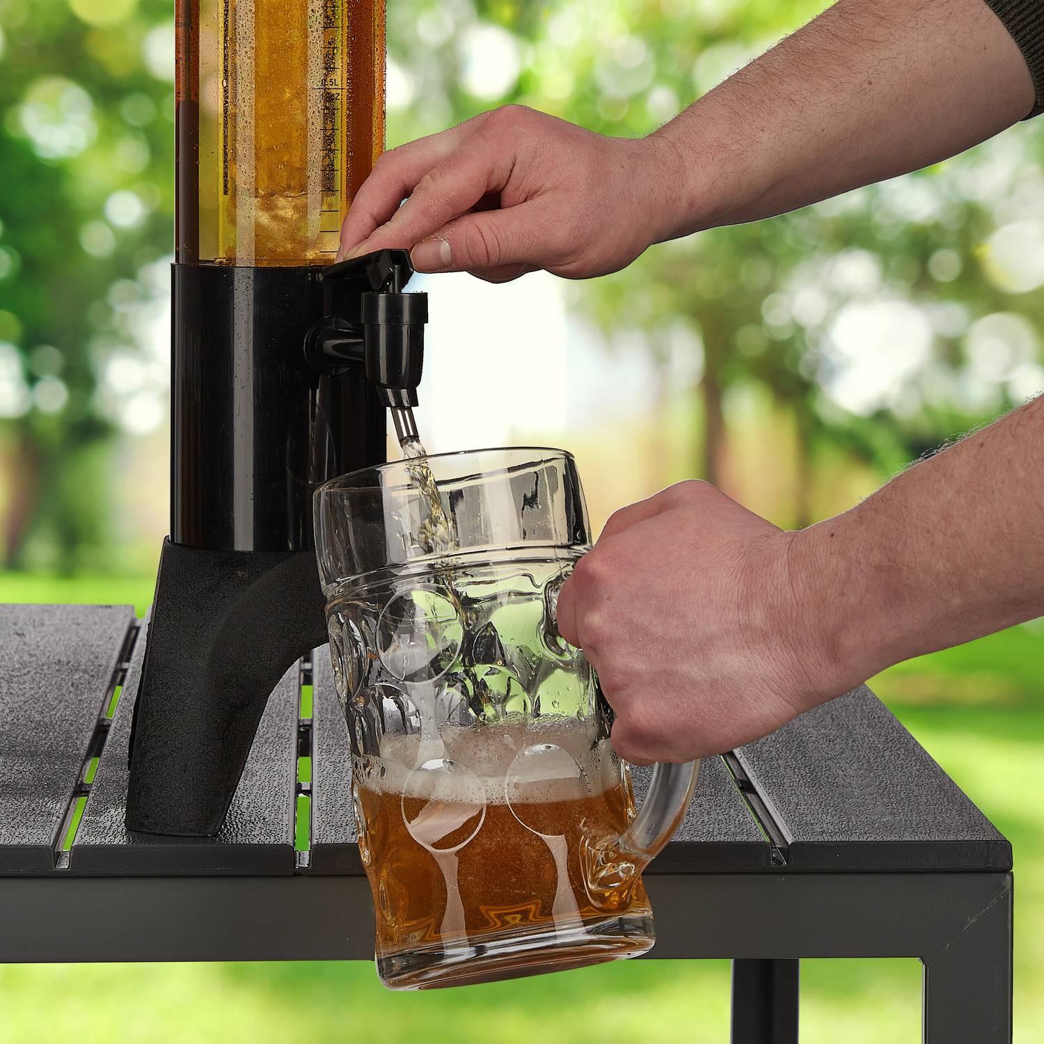B2X 2,5 Liter Biersäule mit Zapfhahn