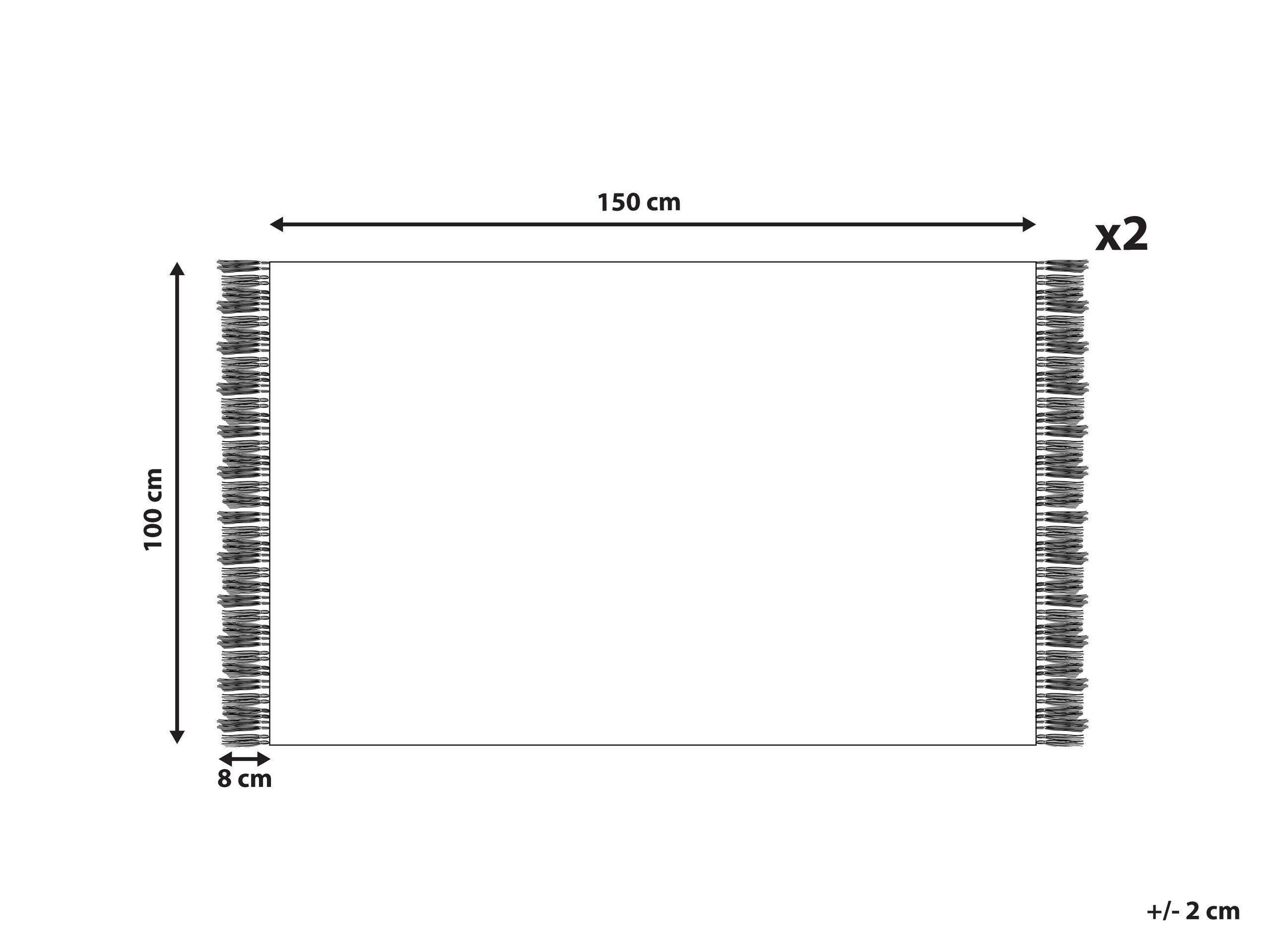 Beliani Handtücher im 2er Set aus Baumwolle ATIU