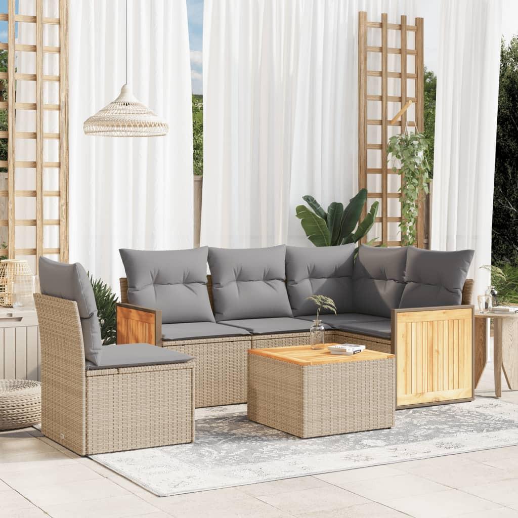 VidaXL Garten sofagarnitur poly-rattan