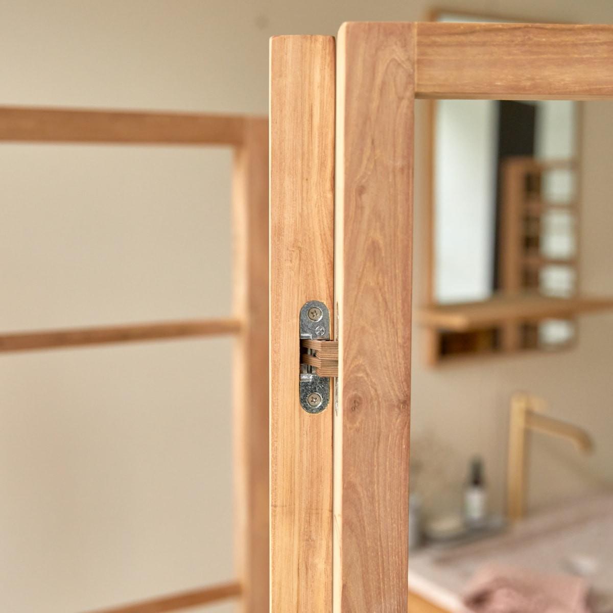 Tikamoon Handtuchhalter aus massivem Teakholz Anton