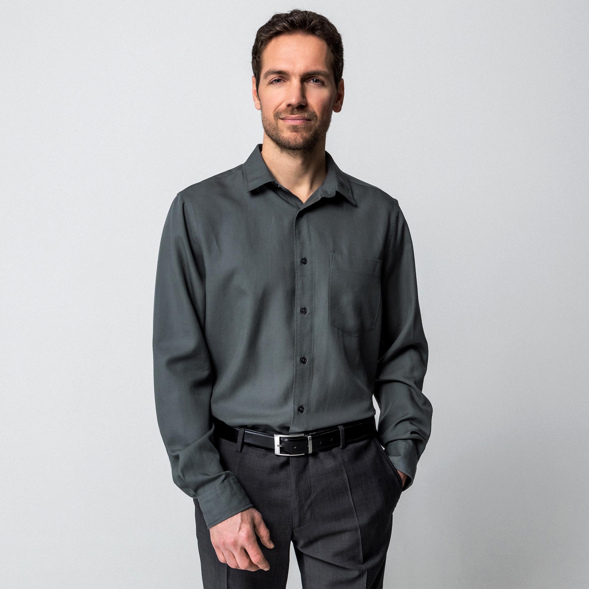 Manor Man Regular Fit Langarmhemd