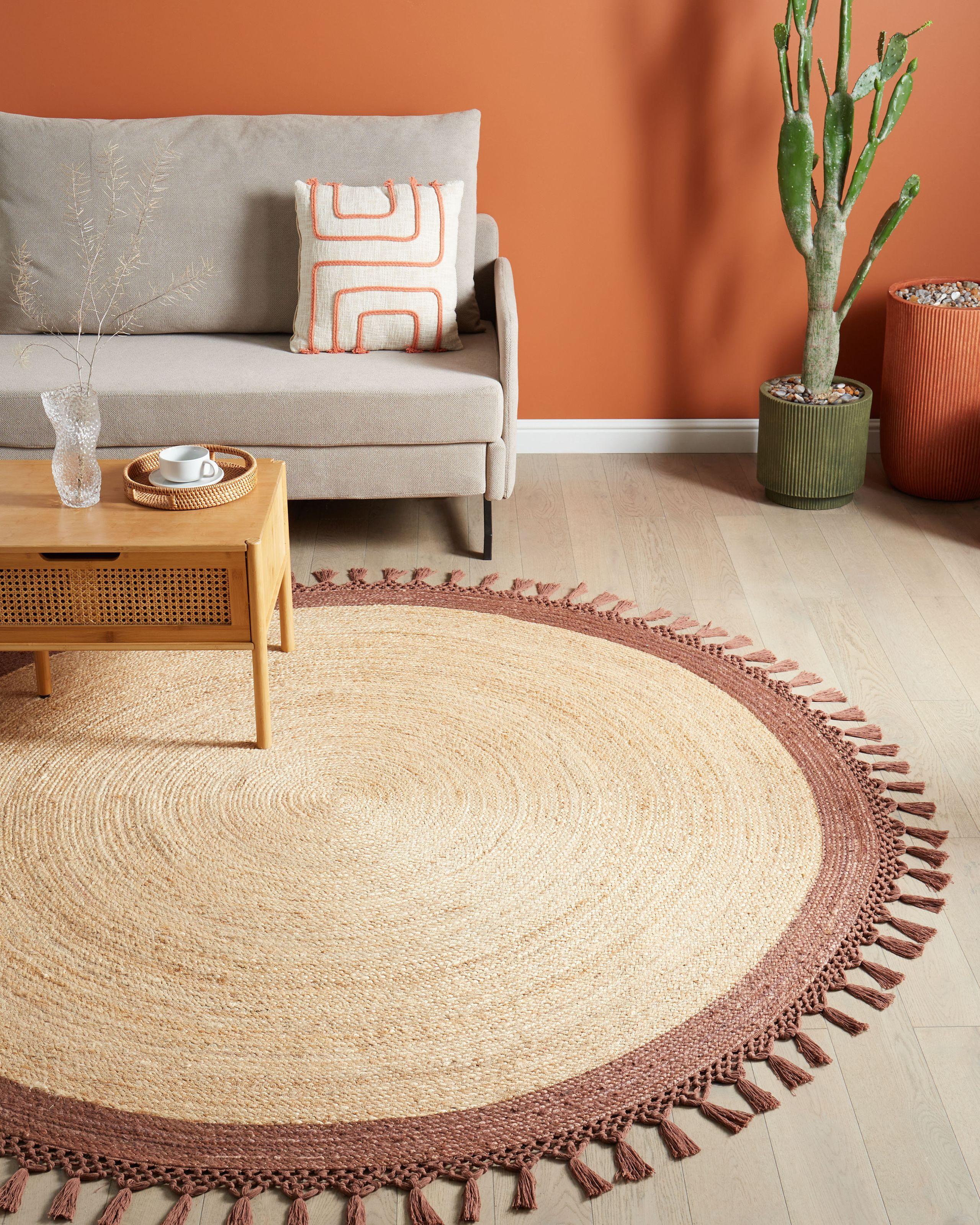 Beliani Teppich aus Jute Boho MARTS