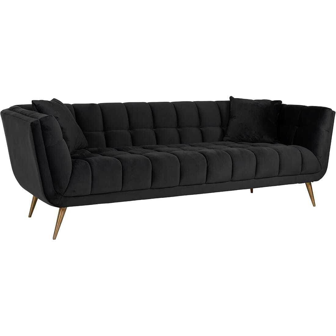 mutoni Sofa Huxley anthrazit gold gebürstet 230
