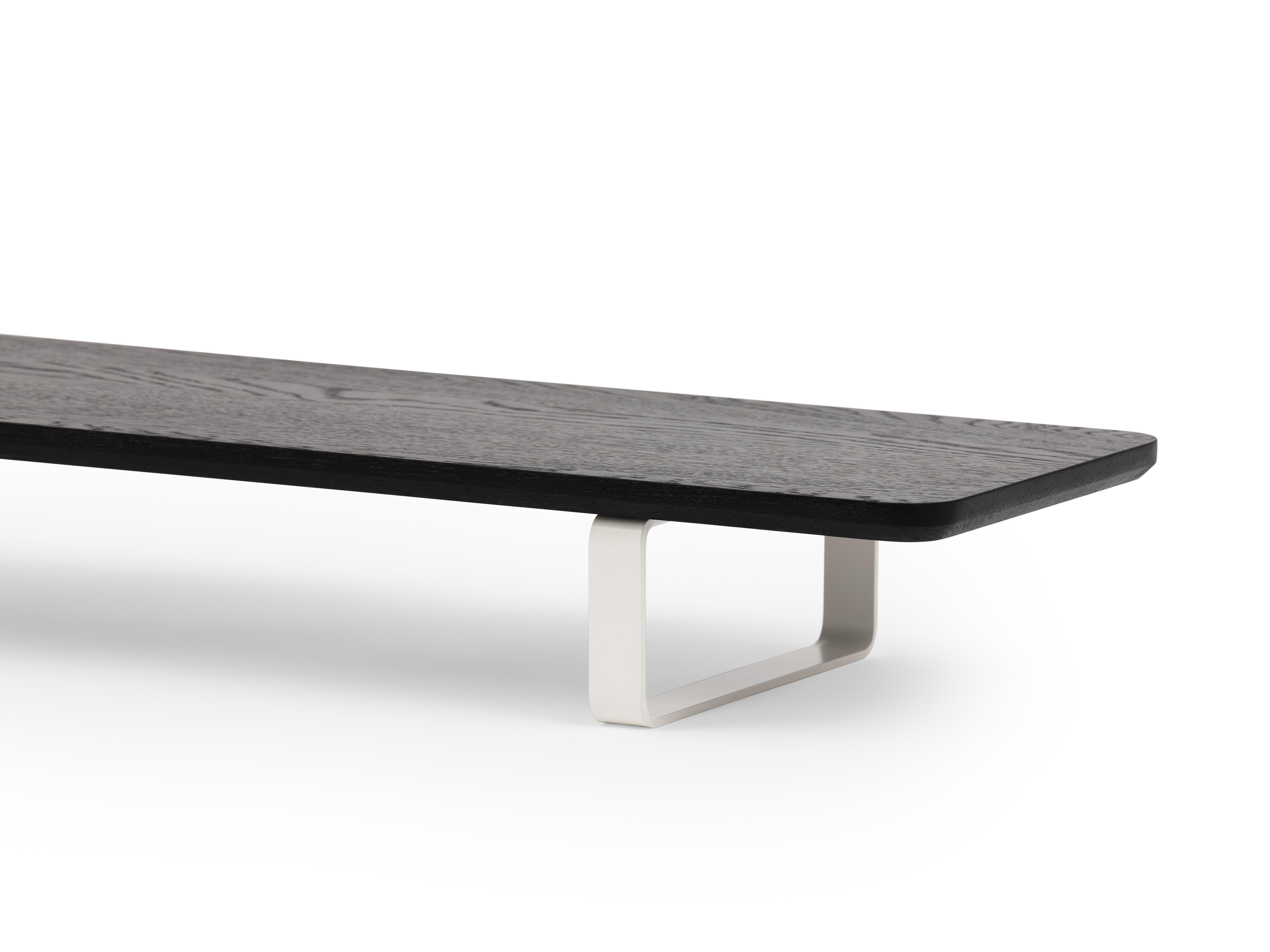 Oakywood Desk Shelf - Holzschreibtischaufsatz- aus Massivholz - Schwarz / Weiß