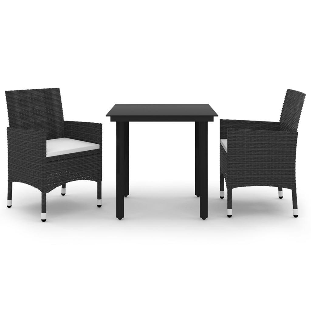 VidaXL Garten-essgarnitur poly-rattan