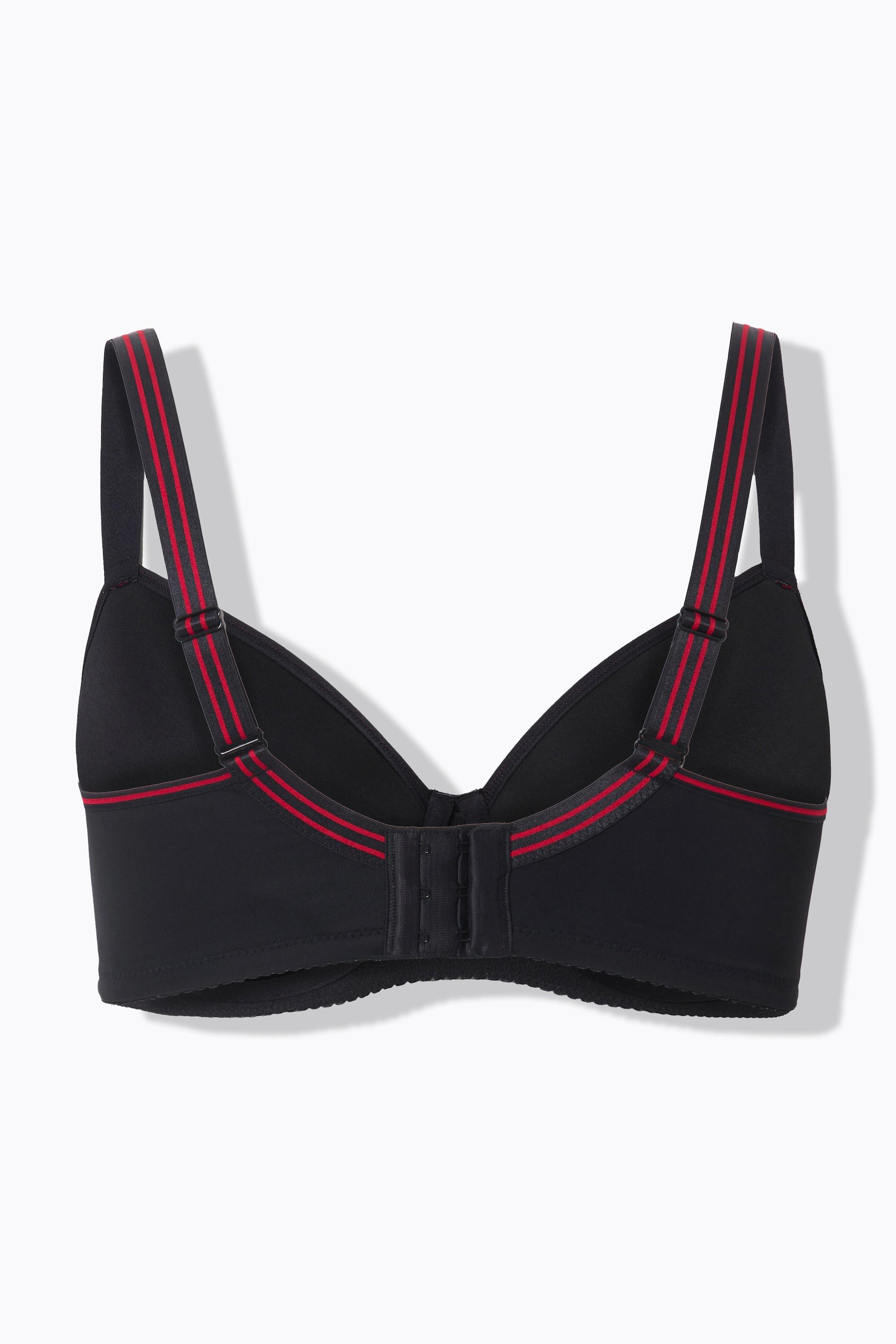 Ulla Popken Bügel-BH, Jacquard-Muster, Spacer-Schale, Cup C - D