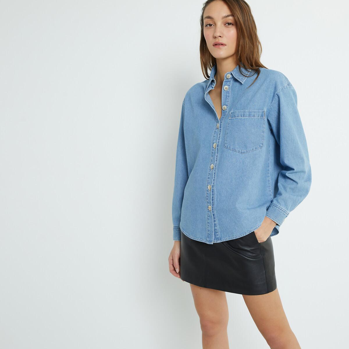 La Redoute Collections Langarm Regular Fit Jeanshemd