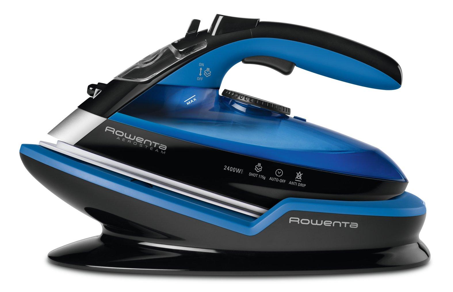 Rowenta DE5010 Freemove SchwarzBlau - Bügeleisen, 2400 W Kabellose Technologie