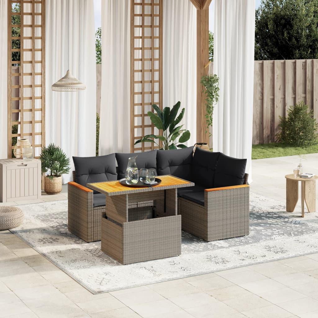 VidaXL Garten sofagarnitur poly-rattan