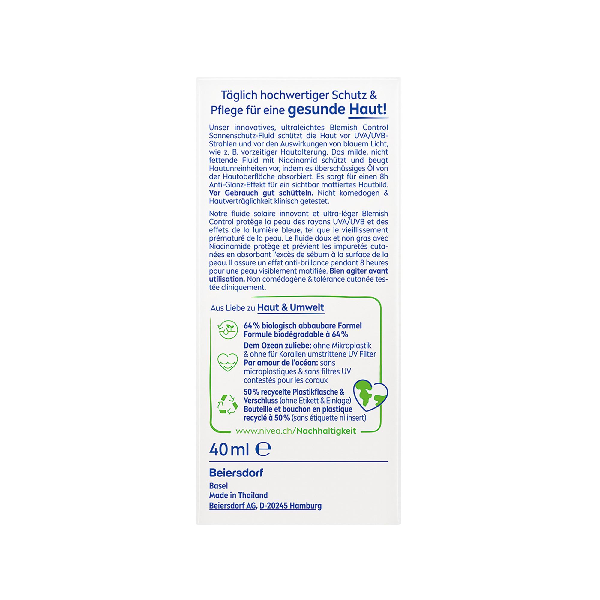 NIVEA SUN Sun UV Face Derma Skin Clear SPF 50+