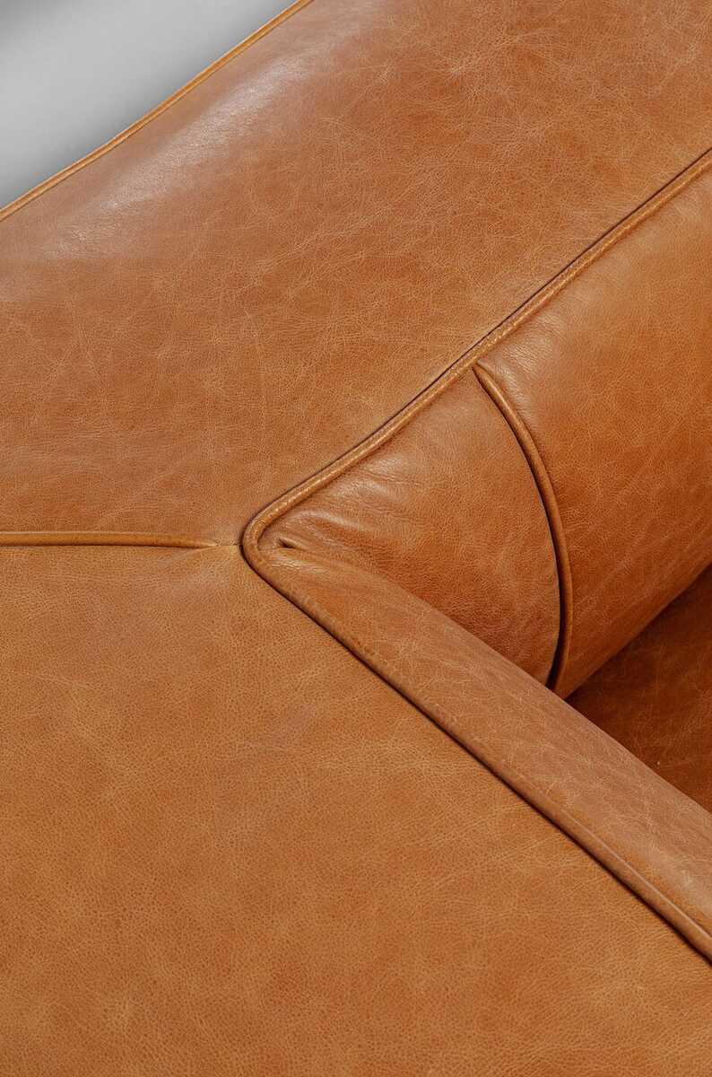KARE Design Sofa Cubetto Smart Leder hellbraun 220