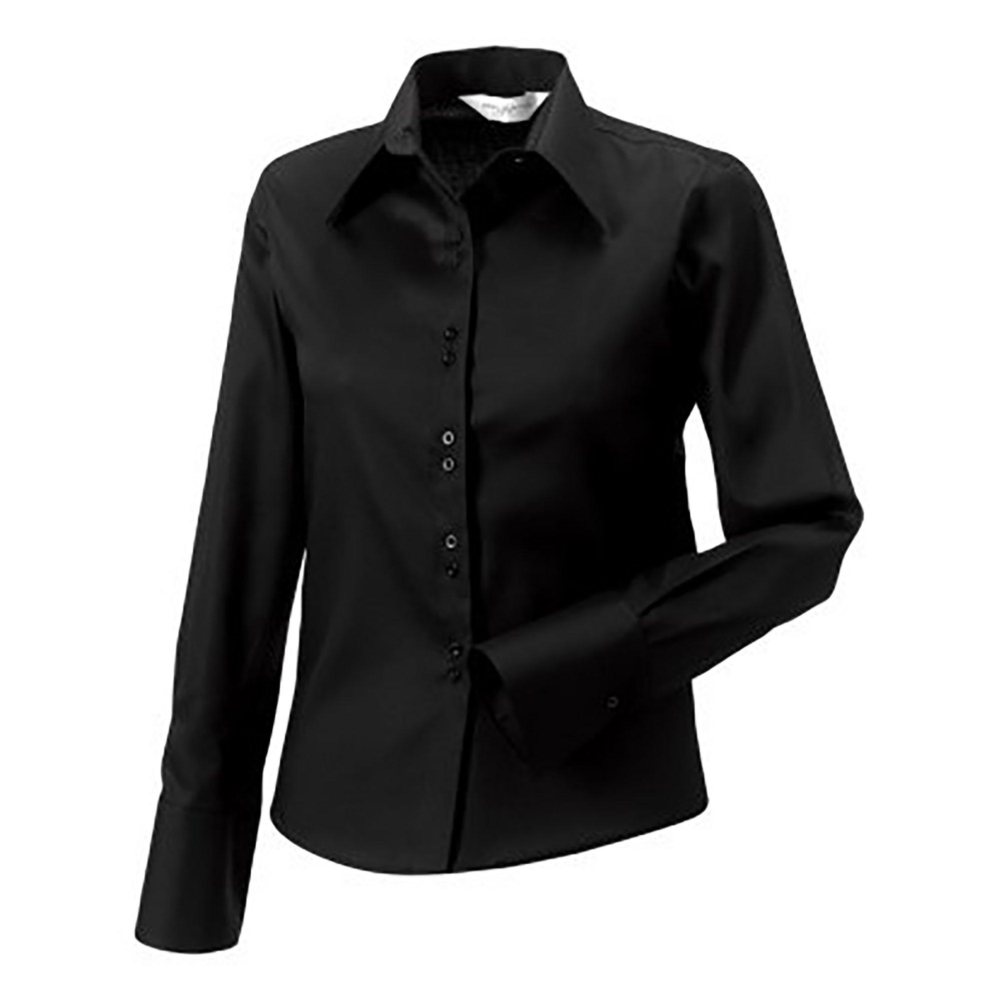 Russell Collection Langarm Bluse bügelfrei