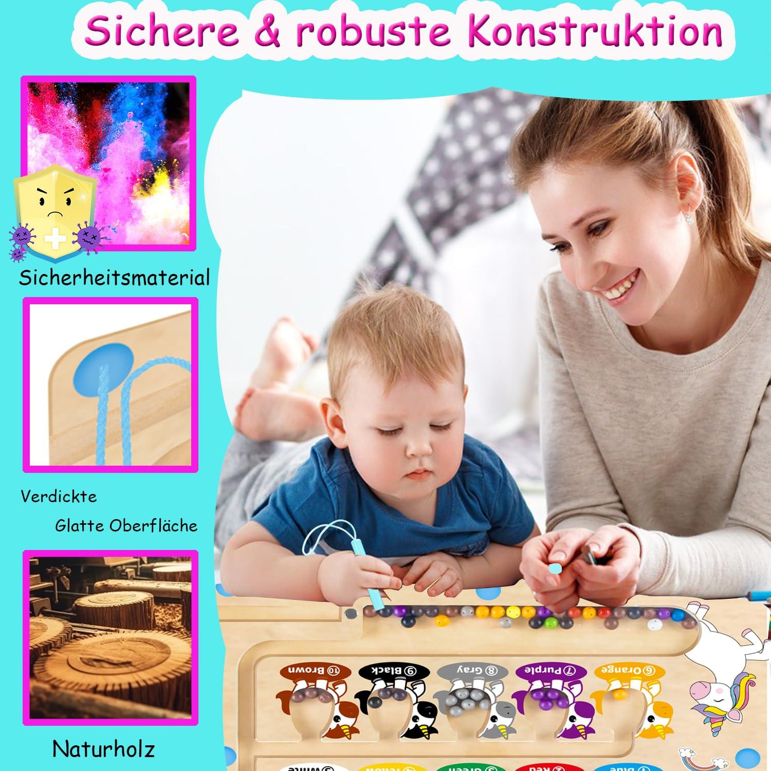 Activity-board Motorikspielzeug Magnetspiel Labyrinth Farben lernen Sortierspiel