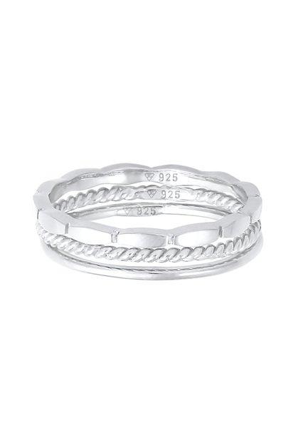 Elli Ring Stapelringe Stacking 3Er Set