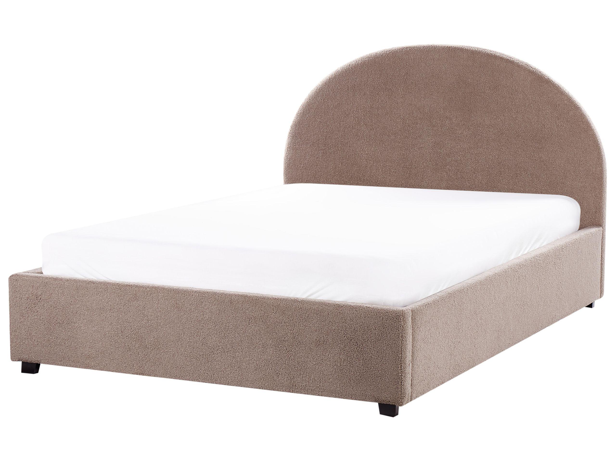 Beliani Bett mit Stauraum aus Bouclé Retro VAUCLUSE