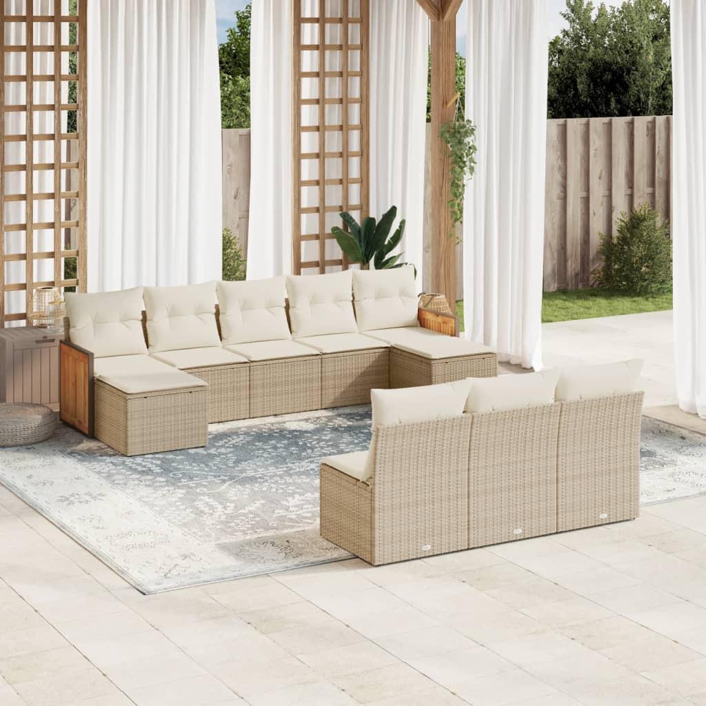 VidaXL Garten sofagarnitur poly-rattan