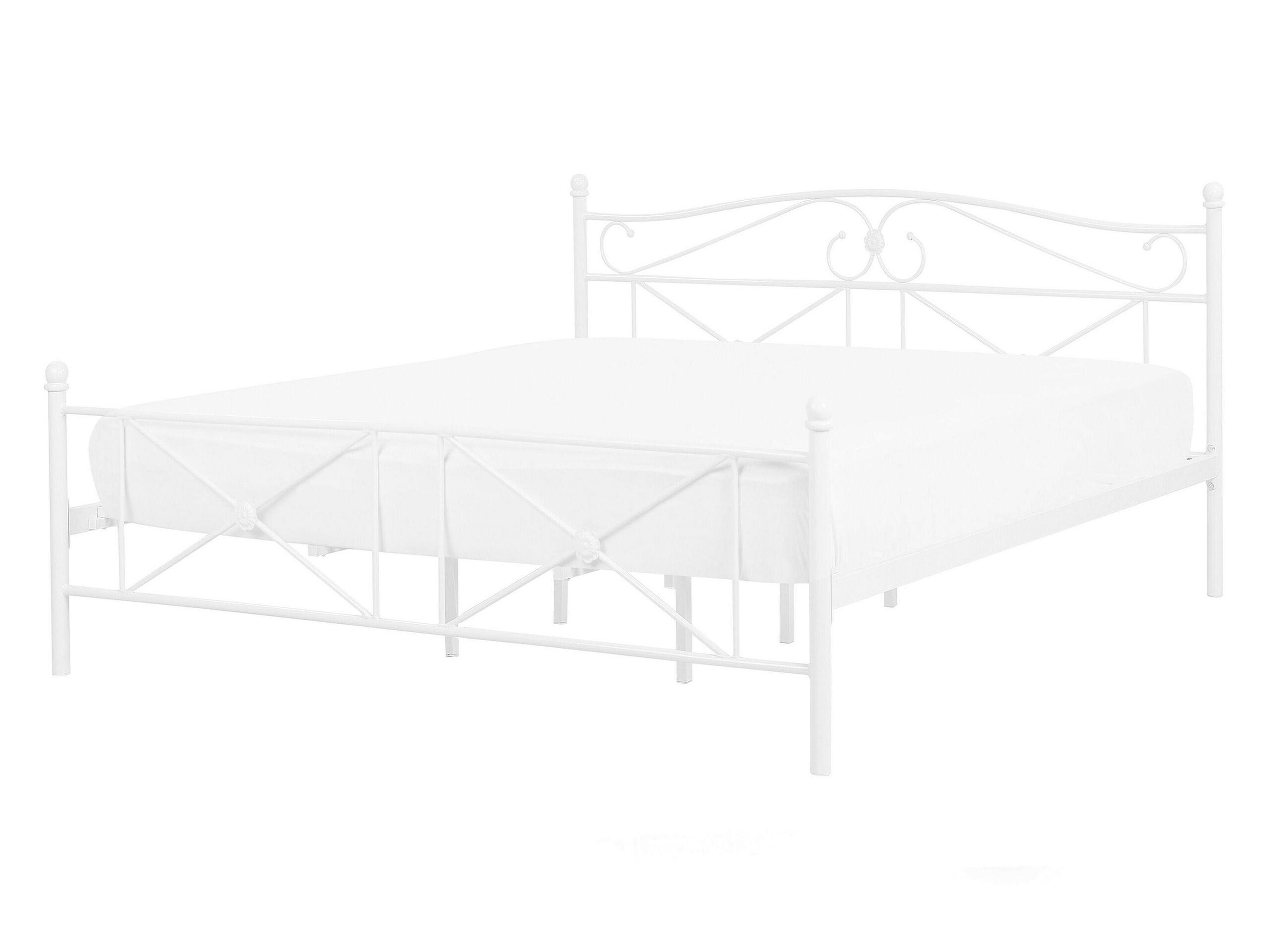 Beliani Bett mit Lattenrost aus Stahl Klassisch RODEZ