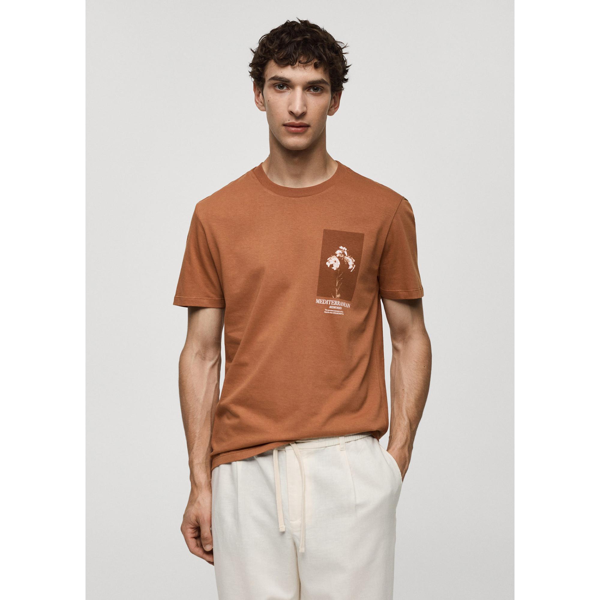 Mango Man Graphic Print Slim Fit T-Shirt
