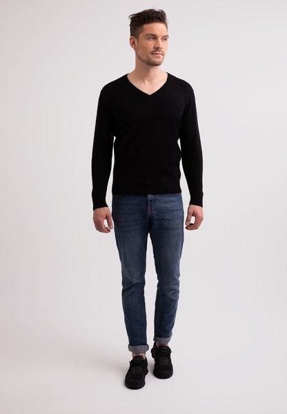 CASH-MERE.CH Recycelter Kaschmir V-Ausschnitt Pullover