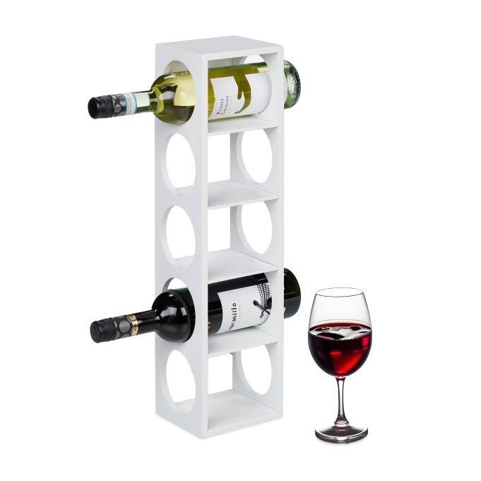 Northix Weinregal aus Bambus in Weiß
