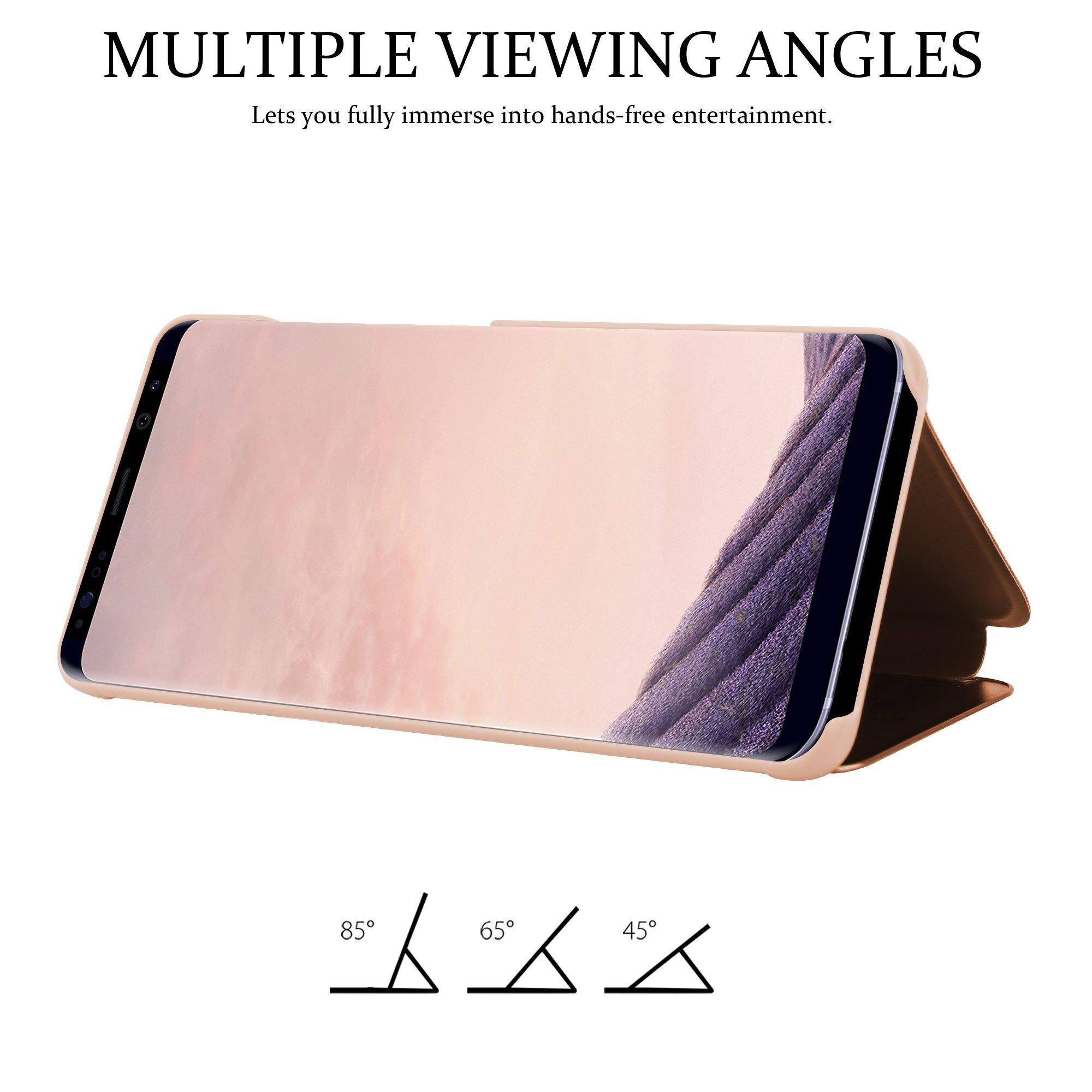 Cadorabo Hülle für Samsung Galaxy S8 PLUS Spiegel Standfunktion 360 Grad Schutz