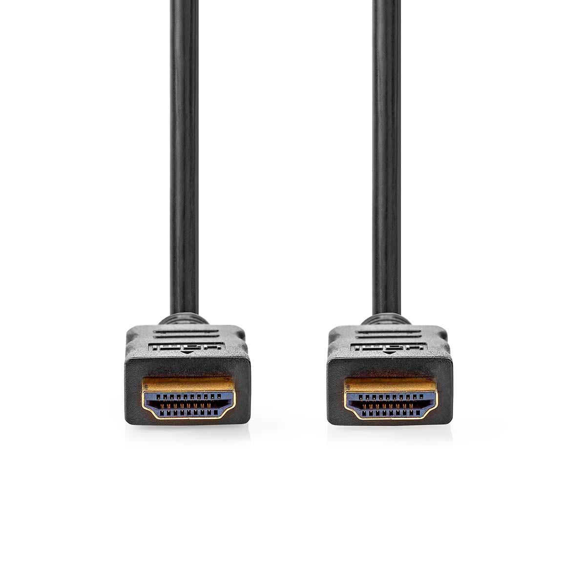 Nedis High Speed HDMI™ Kabel mit Ethernet | HDMI™ Stecker | HDMI™ Stecker | 4K@30Hz | ARC | 10.2 Gbps | 5.00 m | Rund | PVC | Schwarz | Box