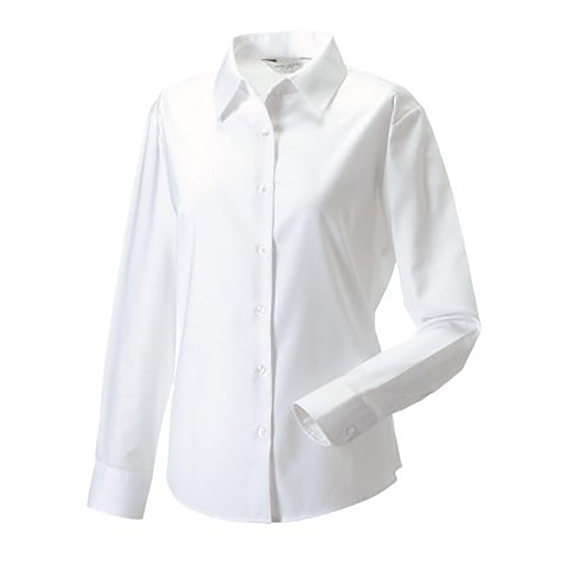 Russell Easy Care Oxford Langarmbluse