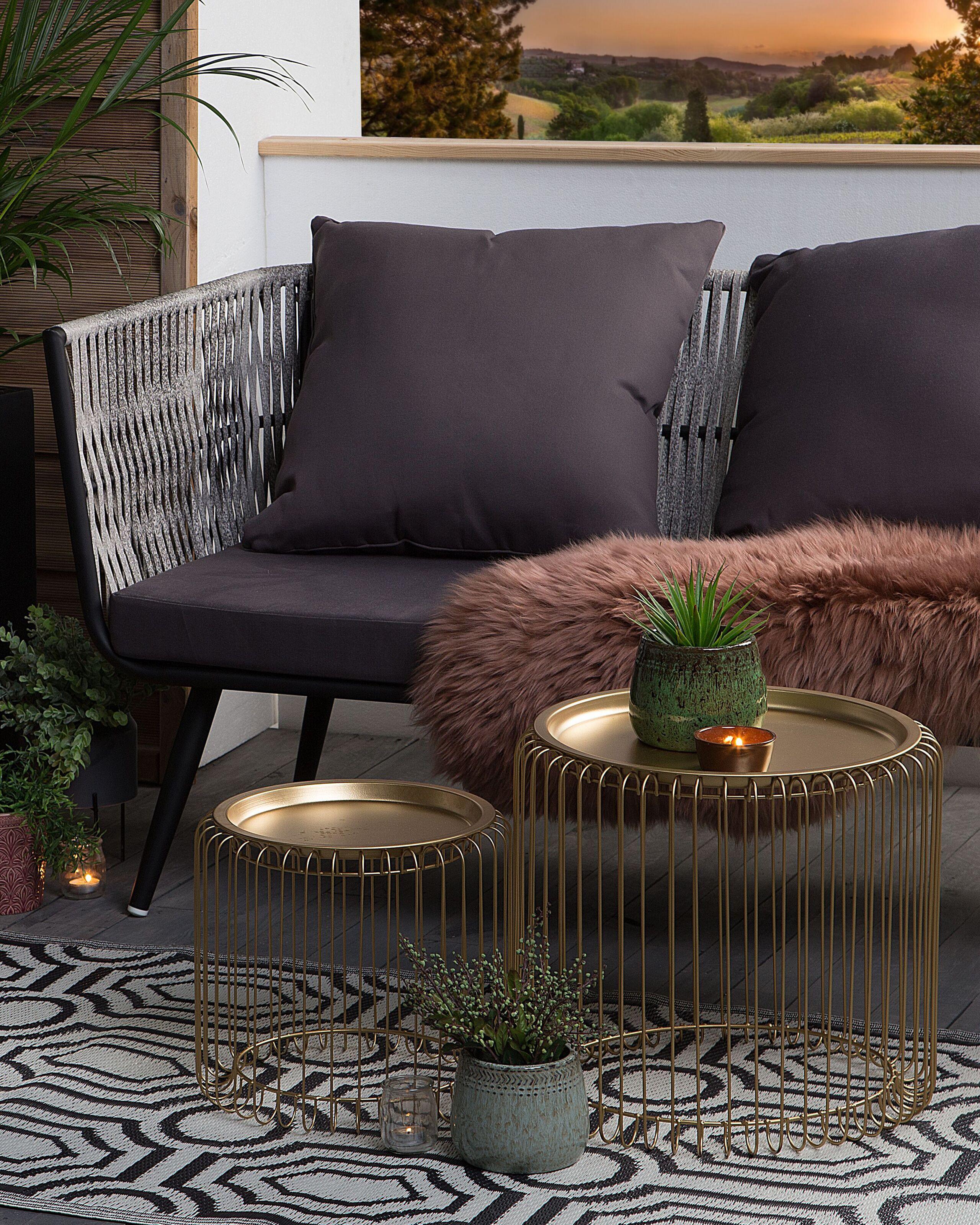 Beliani Outdoorteppich aus Polypropylen Modern BIDAR