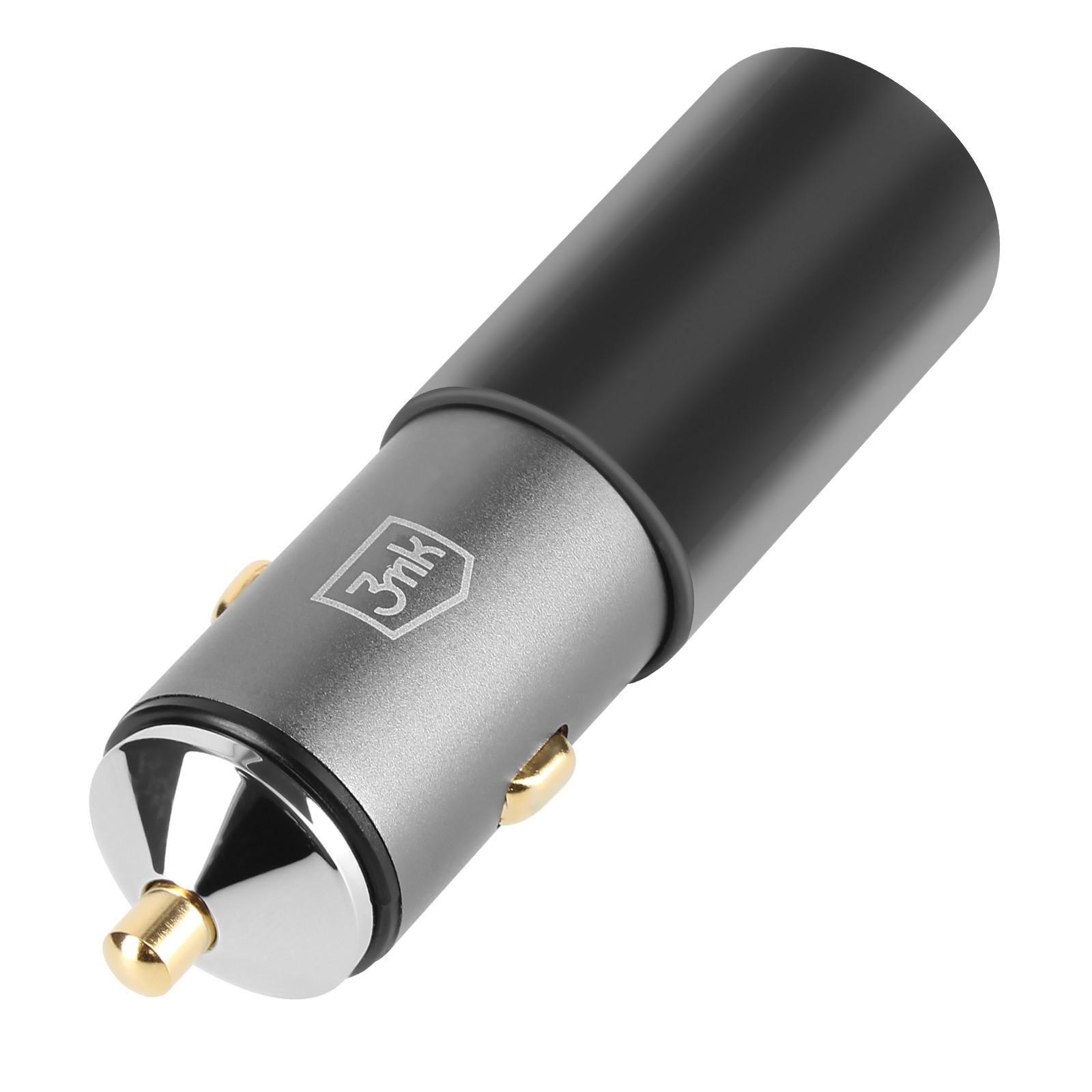 3mk Protection 100W USB-C + USB Autoladegerät Schwarz