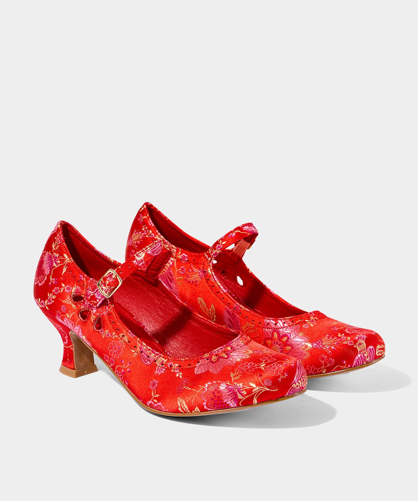 Joe Browns Satin-Jacquard-Mary-Jane-Absätze