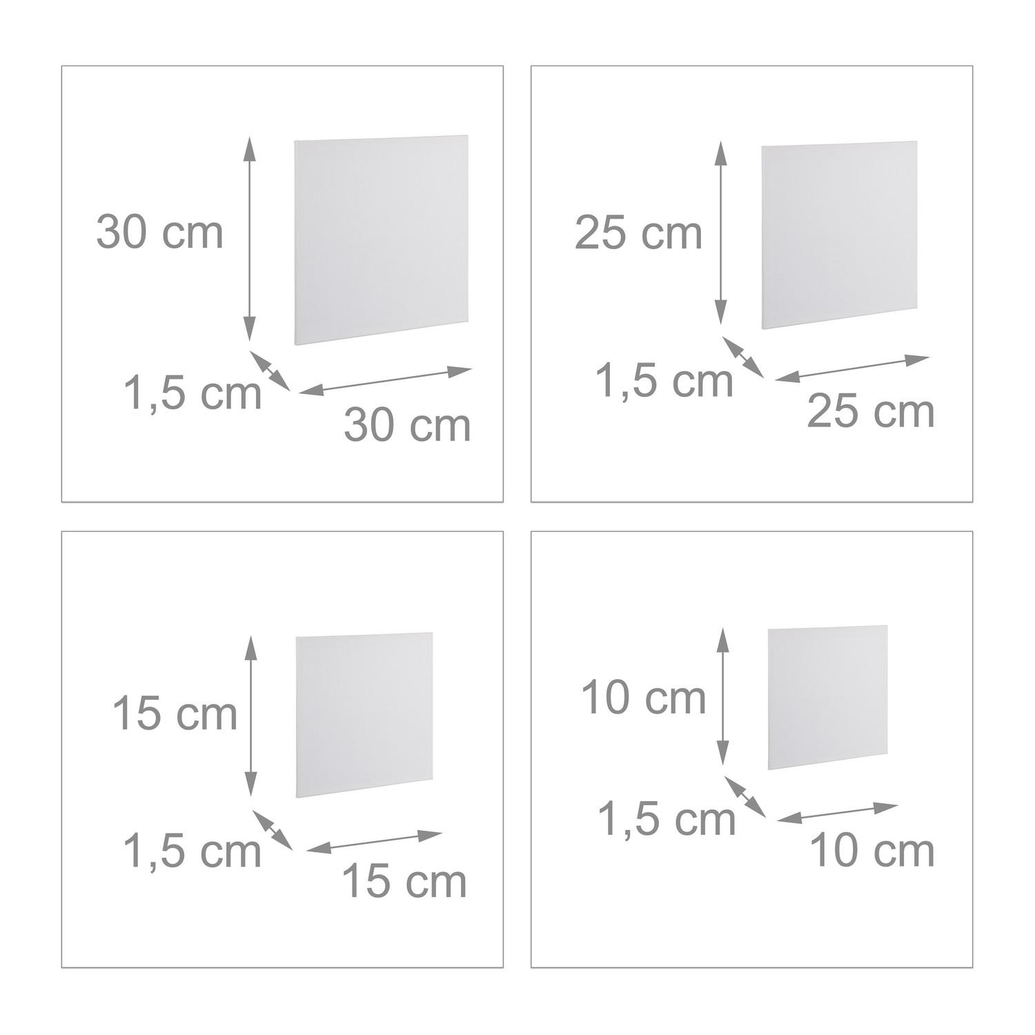 B2X Quadratisches Leinwandset mit 16 Stück