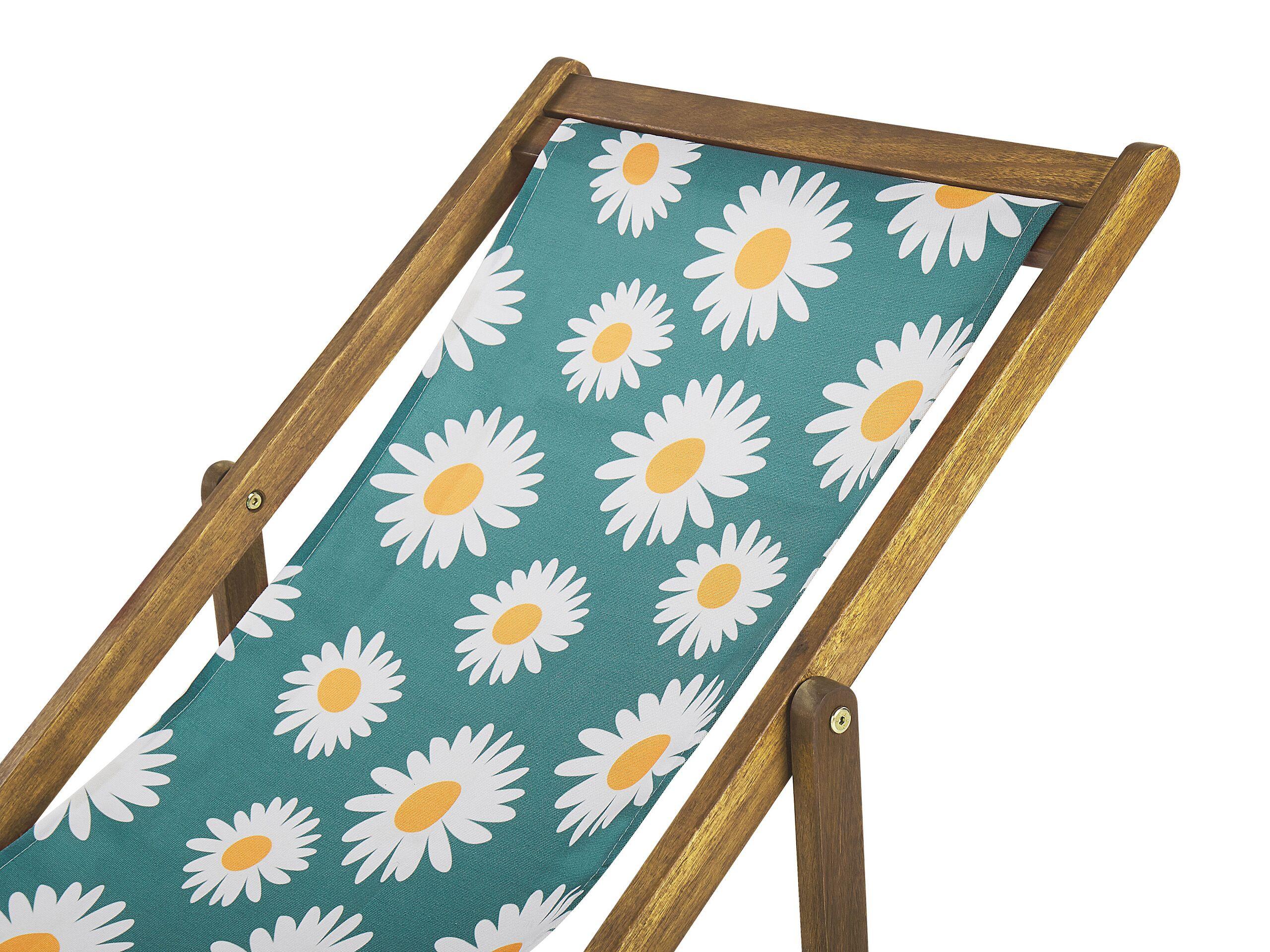 Beliani Set mit 2 klappbaren Liegestühlen aus Polyester Modern ANZIO