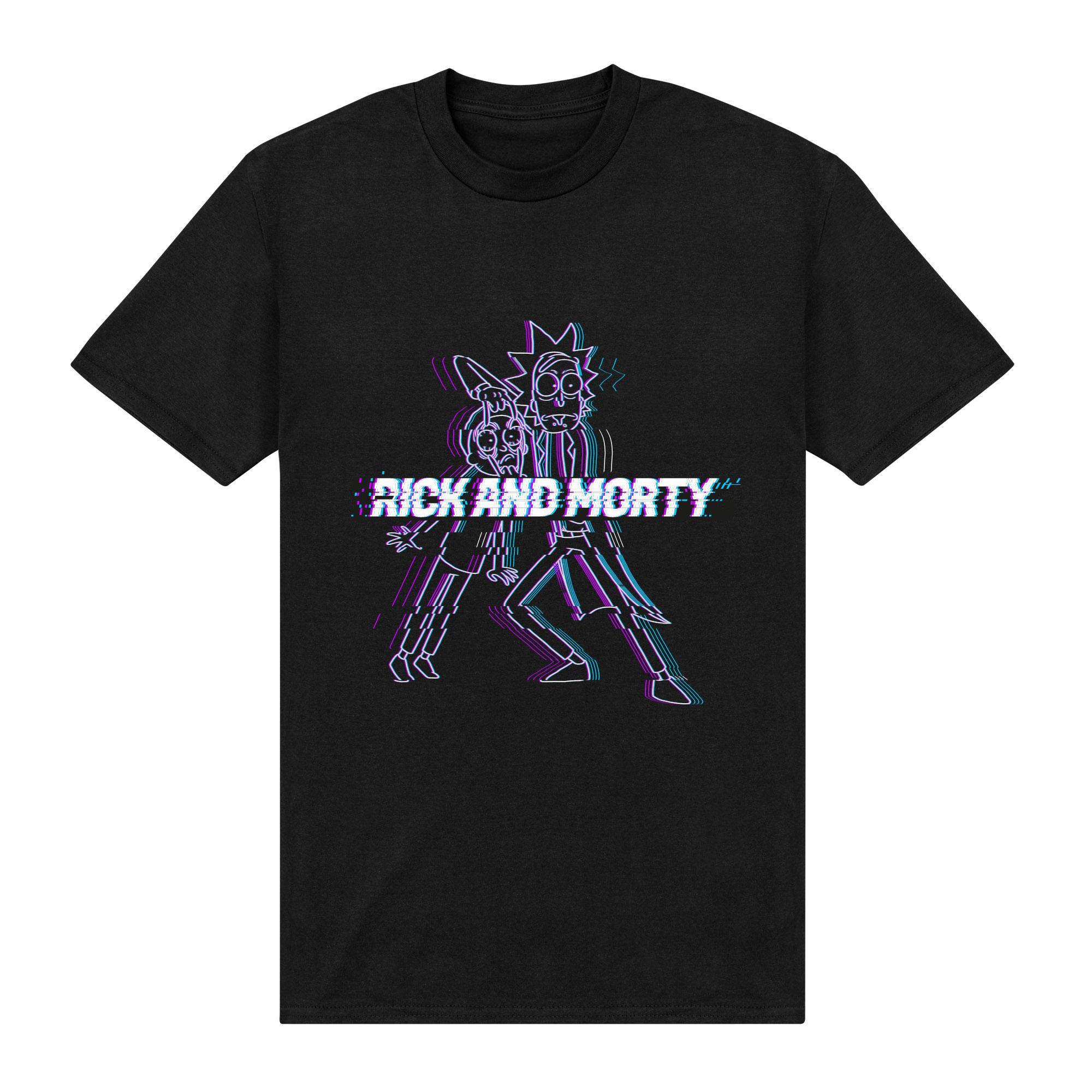 Rick And Morty Rick and Morty Glitch Print T-Shirt