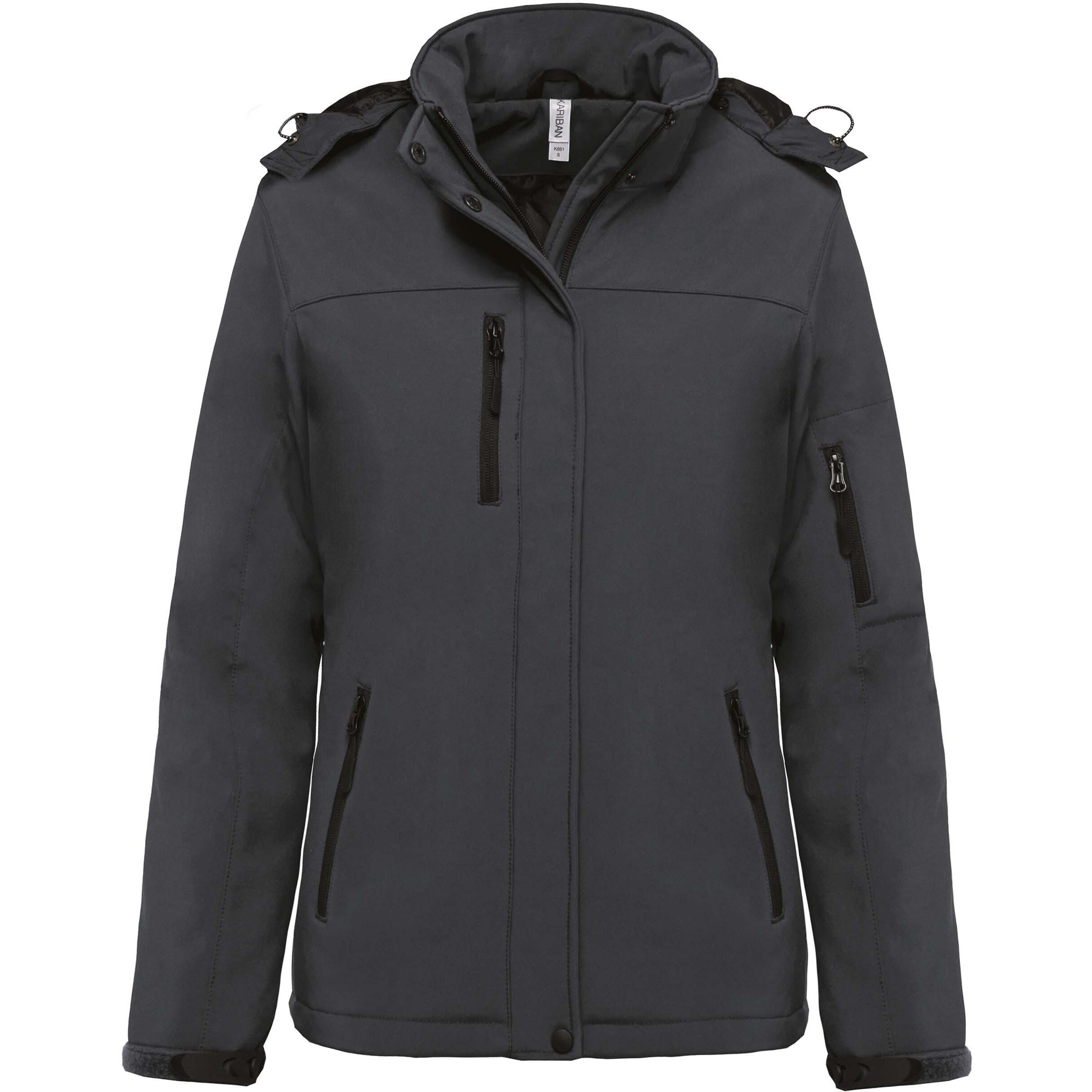 Kariban parka damen softshell doublée capuche