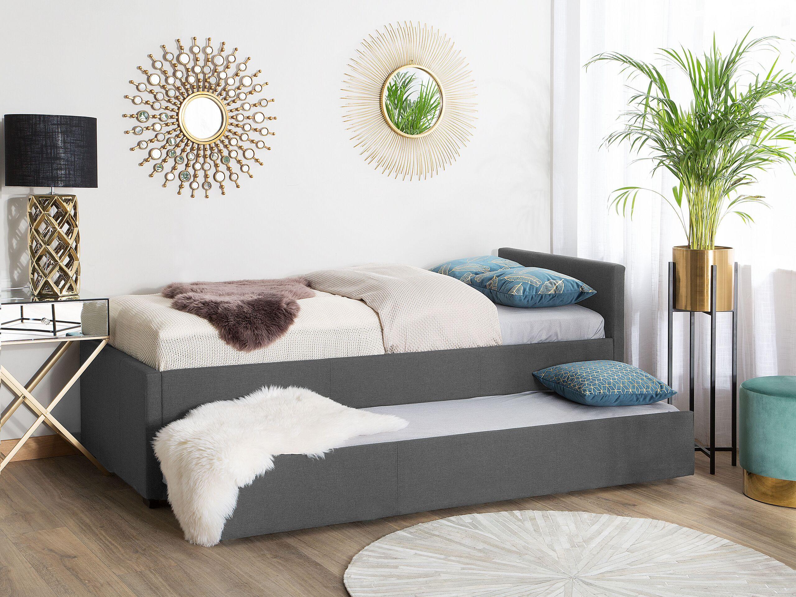 Beliani Ausziehbett aus Polyester Retro MARMANDE