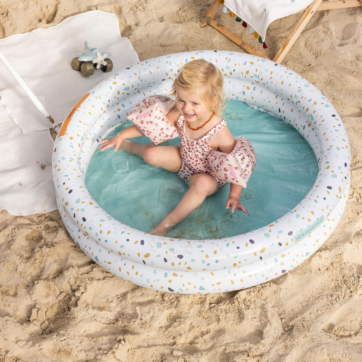 Swim Essentials Baby Pool White Terrazzo