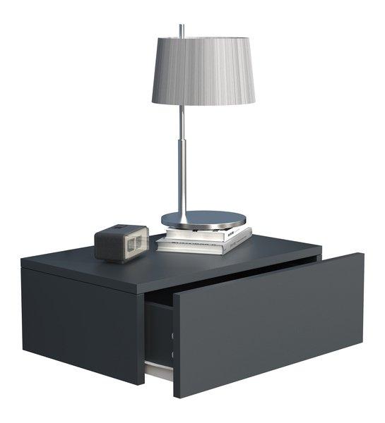 VCM Holz Wandschublade Nachtschrank Wandboard Schublade Konsole Nachttisch Usal M 45 cm