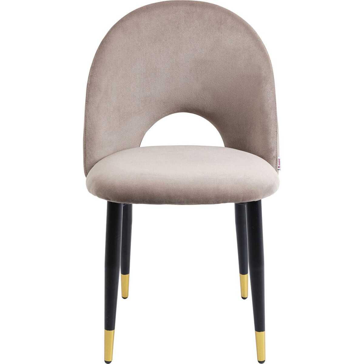 KARE Design Stuhl Iris Velvet Taupe (2-Set)