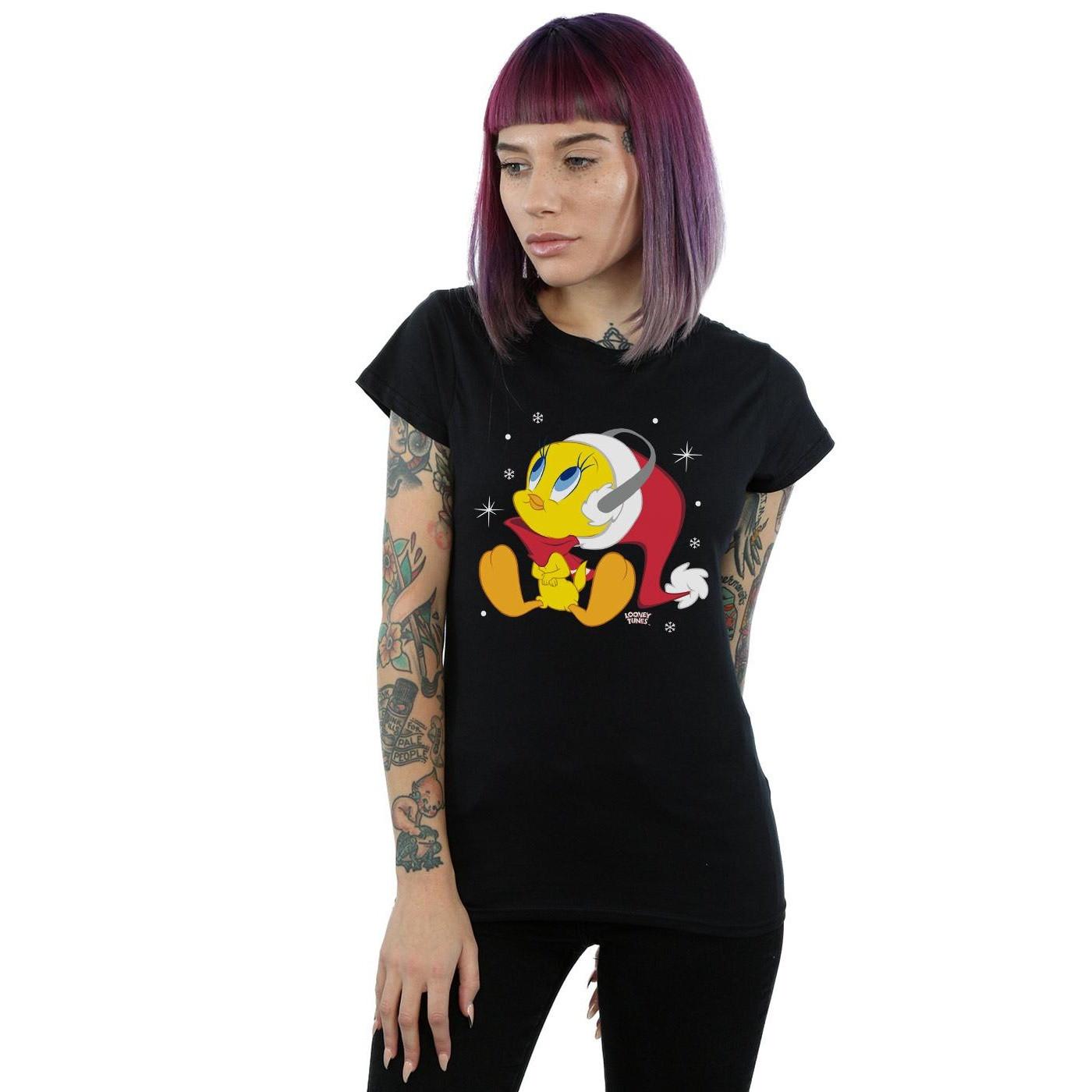 LOONEY TUNES Tweety Christmas Print T-Shirt