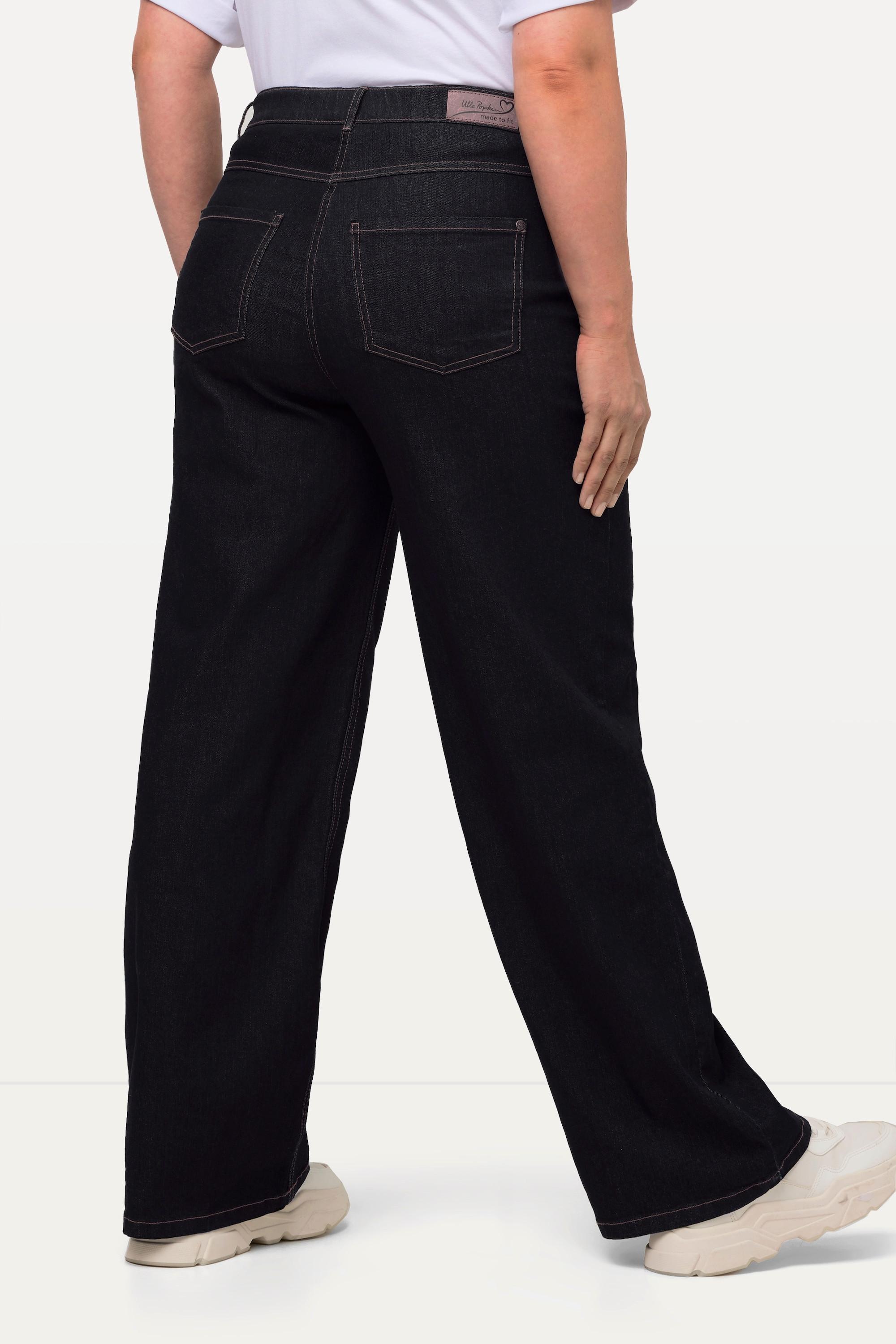 Ulla Popken Mary Weites Bein 5-Pocket Jeans mit Komfortbund