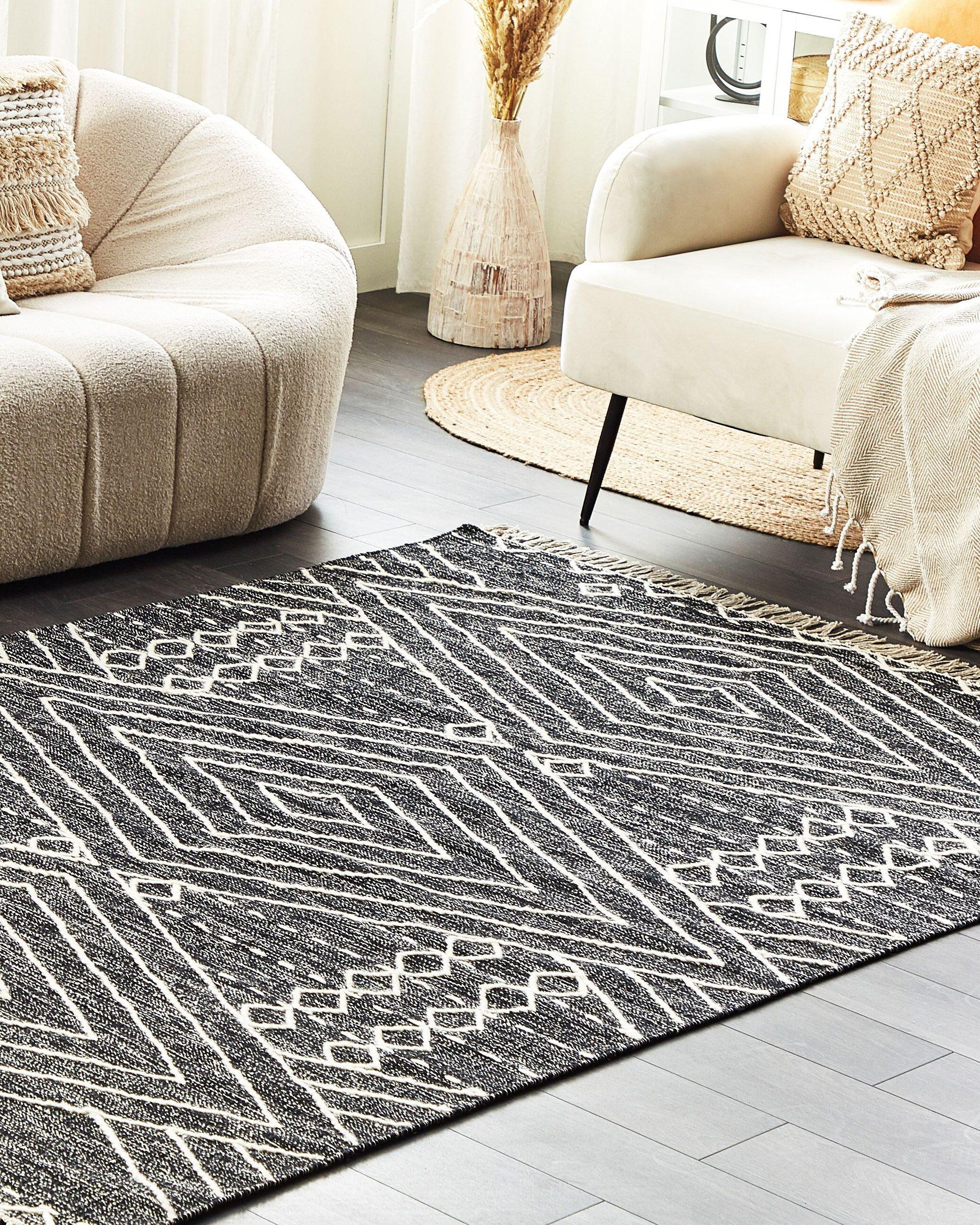 Beliani Teppich aus Baumwolle Boho KHENIFRA