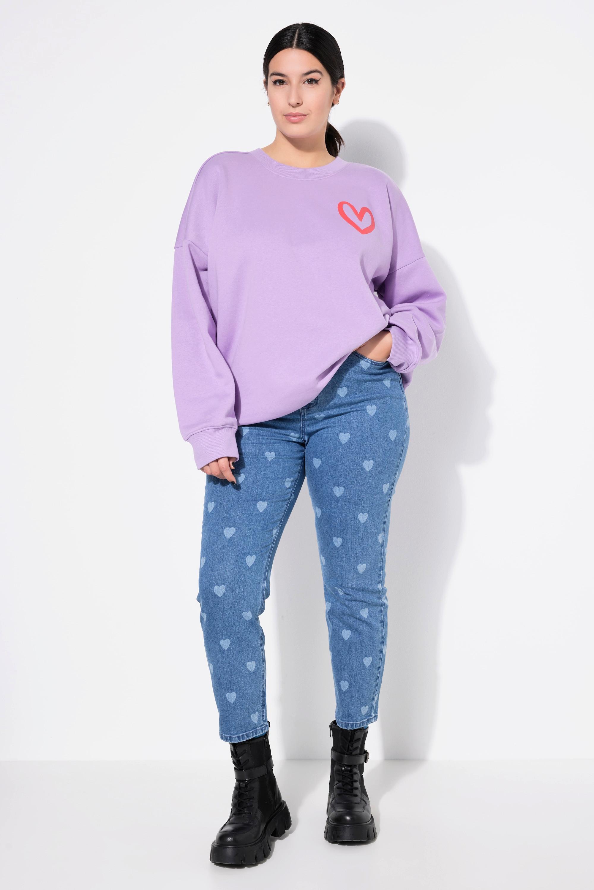 Studio Untold Mom Jeans 5-Pocket Herz Print